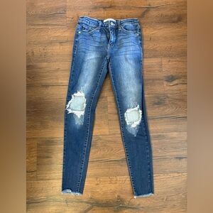 KanCan High waisted Skinny Distressed Denim Size 25